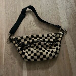 JennaBeeHandmade Ochre and Cream Checkered Crossbody